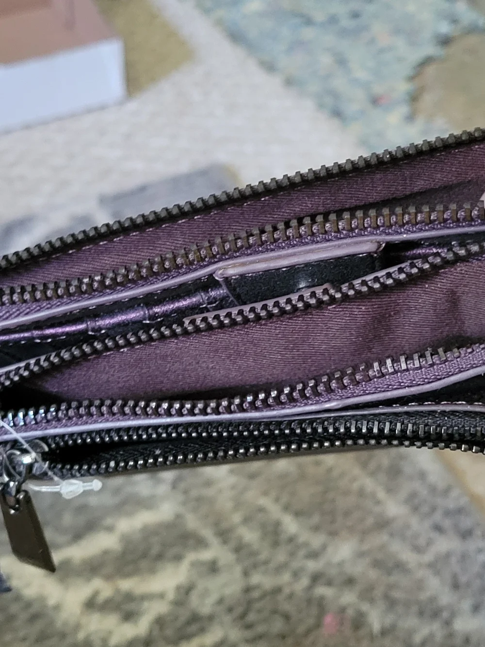 Mossimo Supply Co. Plum Suede Zip Wallet